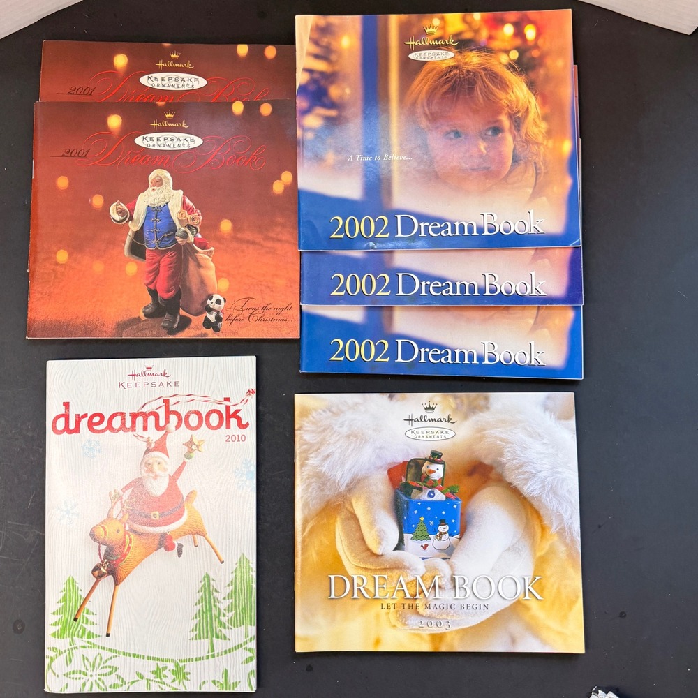 Hallmark Keepsake Ornaments Dream‎ Book Lot 2001 2002 2003 2010 Vintage Catalogs